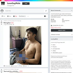 LoveGayMale 网站截图