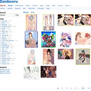 DanBooru 网站截图
