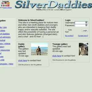 SilverDaddies 网站截图
