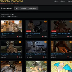NaughtyMachinima 网站截图