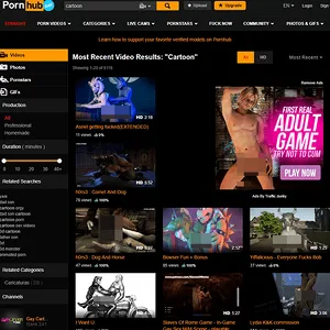 PornHub 网站截图