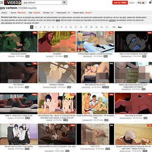 XVideos/GayCartoonPorn 网站截图